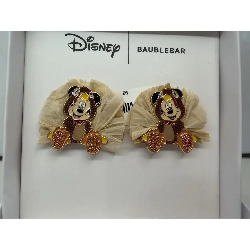 Disney X Baublebar Mickey Mouse Thanksgiving‎ Turkey Holiday Earrings NEW